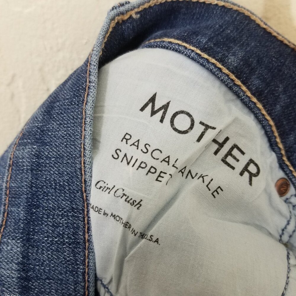 Mother Rascal Ankle Snippet Stretch Jeans Blue Si… - image 8